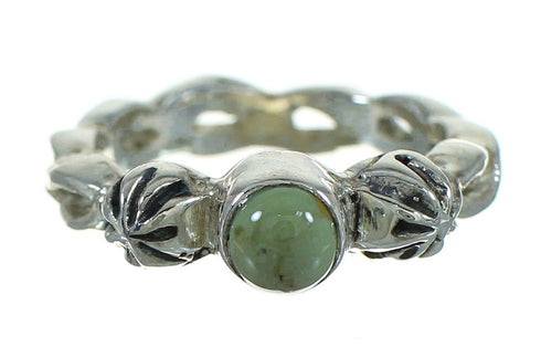 Authentic Sterling Silver Turquoise Jewelry Ring Size 7-1/4 RX87688